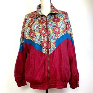 Vintage 90s Unique Jennifer Moore Activewear Windbreaker Jacket- Medium